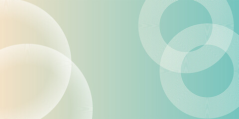 Soft beige and teal gradient vector background, featuring subtle circular line patterns. Pastel teal vector background in calm and modern texture.Minimal vector background in beige and teal color.