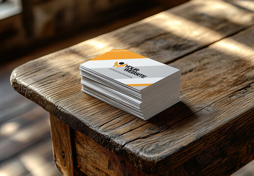 Mock up of a business card 