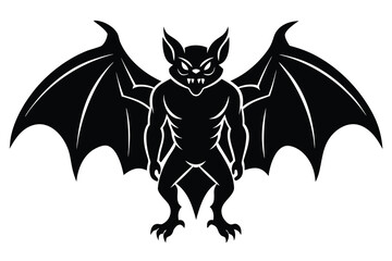 gargoyle silhouette vector icon design