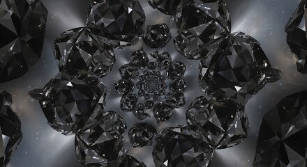 Intricate Black Geometric Pattern.