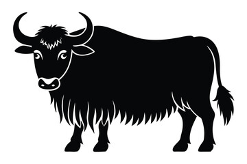 yak silhouette vector icon design