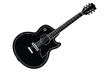 Fototapeta premium guitar silhouette vector icon design