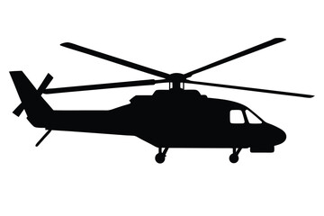 helicopter military silhouette vector icon design