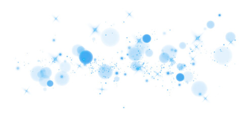 Bright blue dust trail with shimmer, flare, and magic glow for night celebration, wallpaper, or elegant background