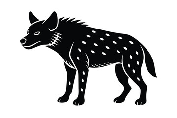 hyena silhouette vector icon design