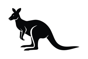 kangaroo silhouette vector icon design
