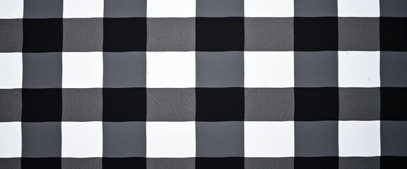 Fototapeta premium Classic black and white checkered pattern, alternating squares, chessboard, contrast