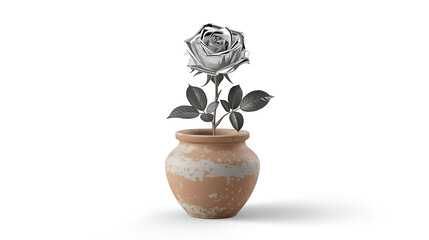 vase with rose