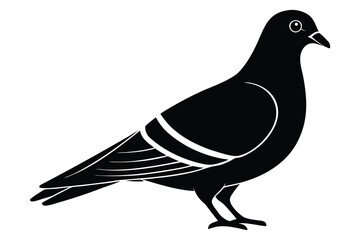 pigeon silhouette vector icon design