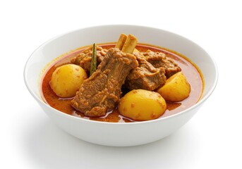 gulai kambing rich goat curry with potatoes served