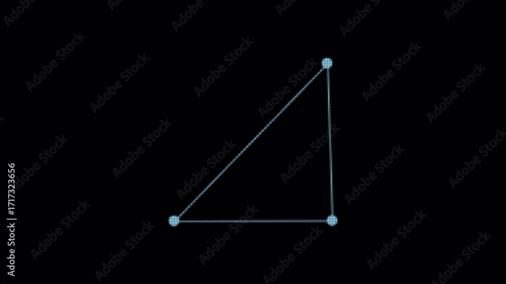 Poster animated geometric shapes - triangles and lines.