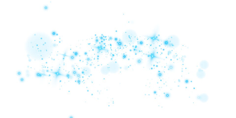 Twinkling blue light trail with sparkling dust and glow effect on transparent background for festive celebration