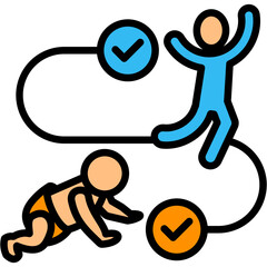 Parenting Journey lineal color icon