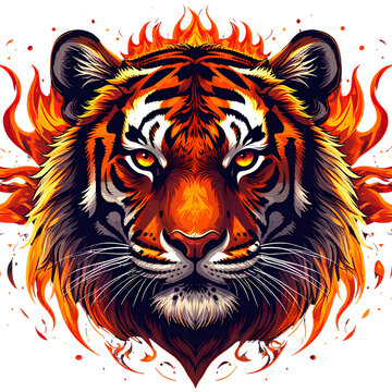 tiger head vector illustration