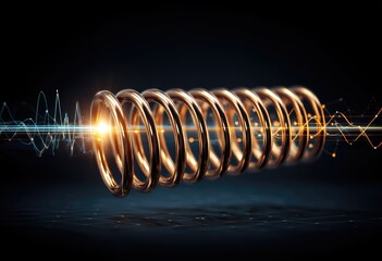 Copper Metal Spring Coil Energy.