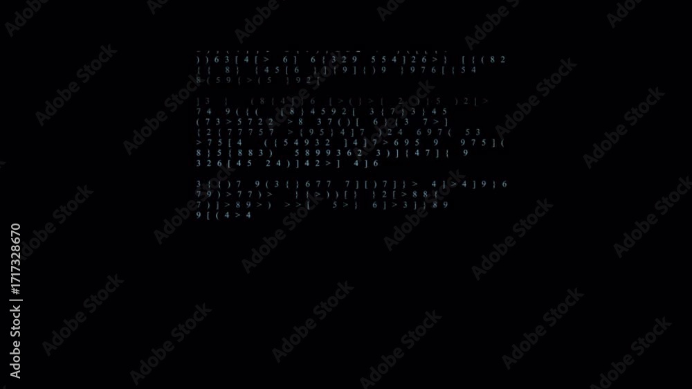 Aufkleber futuristic digital code stream glitch animation loop.