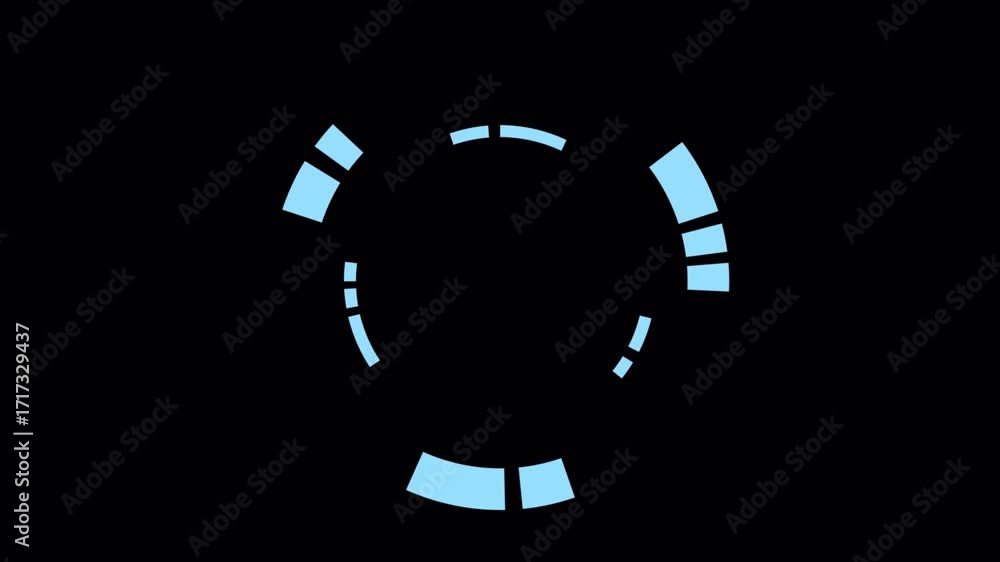 Poster futuristic hud element animation on black background.