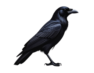 Minimalist Crow Silhouette T-Shirt PNG