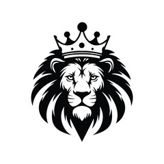 Majestic Lion with Crown A Symbol of Strength and Leadership