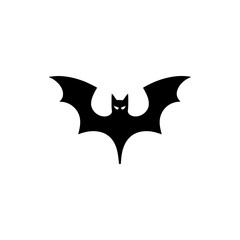 Sinister Silhouette A Halloween Bat Icon in Vector