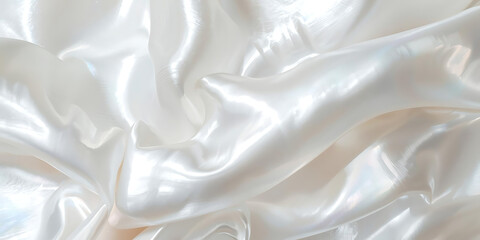 Obraz premium Lustrous White Satin Fabric 