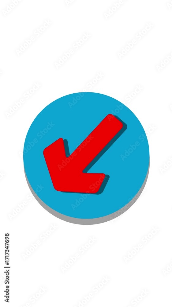 Poster glowing arrow and down animation on a animated arrow pointing technology directional arrow animation