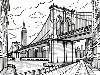 Obraz premium new york city illustration