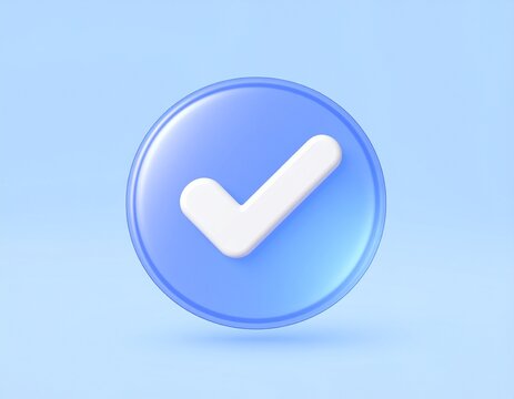 blue tick button