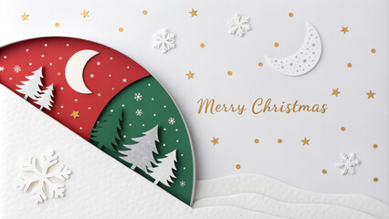 White greetings for the Christmas holiday festive season