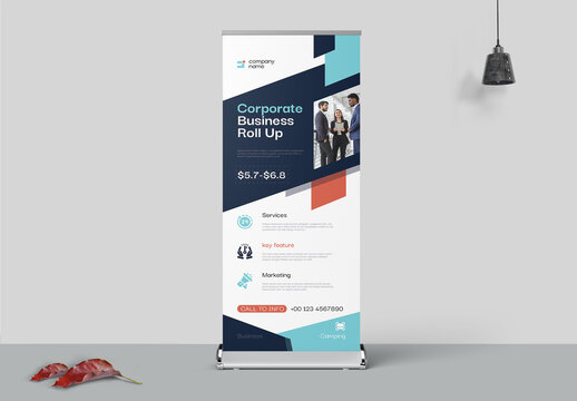 Modern Corporate Rollup Banner Layout for Marketing