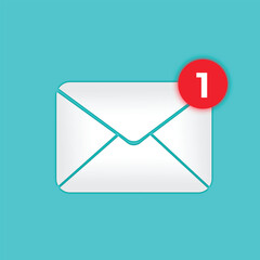 A modern, clean illustration of a new email notification icon.