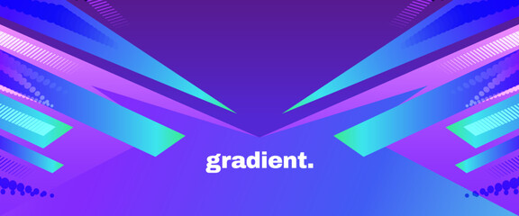 Abstract and Colorful Gradient Background with Geometric Shapes and Modern Design Elements. For Sports or Music Event Banner Design