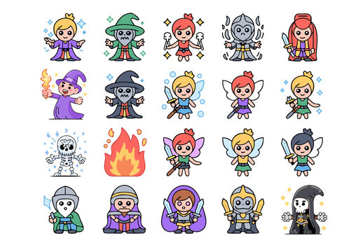 Fantasy Character Icon Set