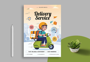 Unique Delivery Service Poster Layout