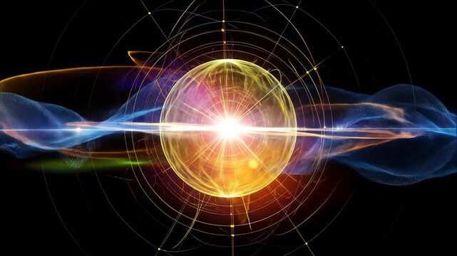 Abstract Energy Core - A Visual Representation of Quantum Physics and Energy Fields.