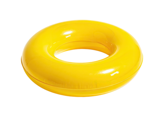 Bright yellow inflatable ring