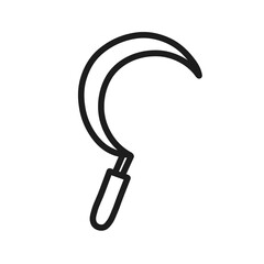Black sickle line icon illustration
