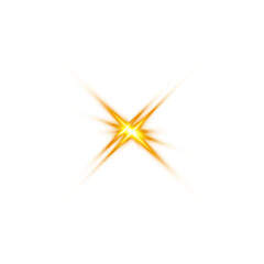 Glowing Orange Star Light Sparkle with Orange Shine and Flare Effect, Starlight Glow Overlay for Magical and Radiant Design Elements