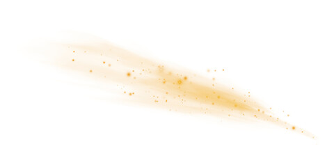 Orange warm air flow wave effect and light particles. Design element for visualizing hot air flowing.