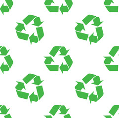 Obraz premium seamless pattern with recycle icon symbol.eps