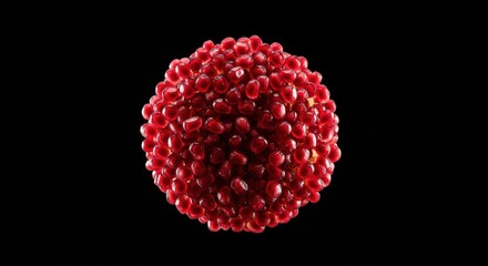 Red Sphere: An intricate network of minute red spheres forms a mesmerizing spherical structure, capturing the essence of cellular intricacies.