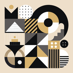 Abstract geometric and organic shapes collection