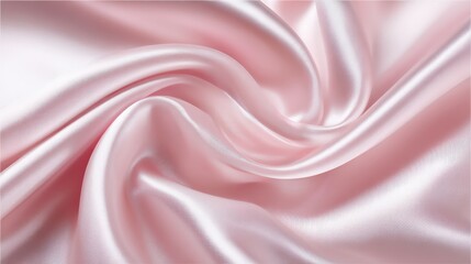 A soft, flowing fabric in a delicate pink hue, showcasing smooth textures and gentle folds.