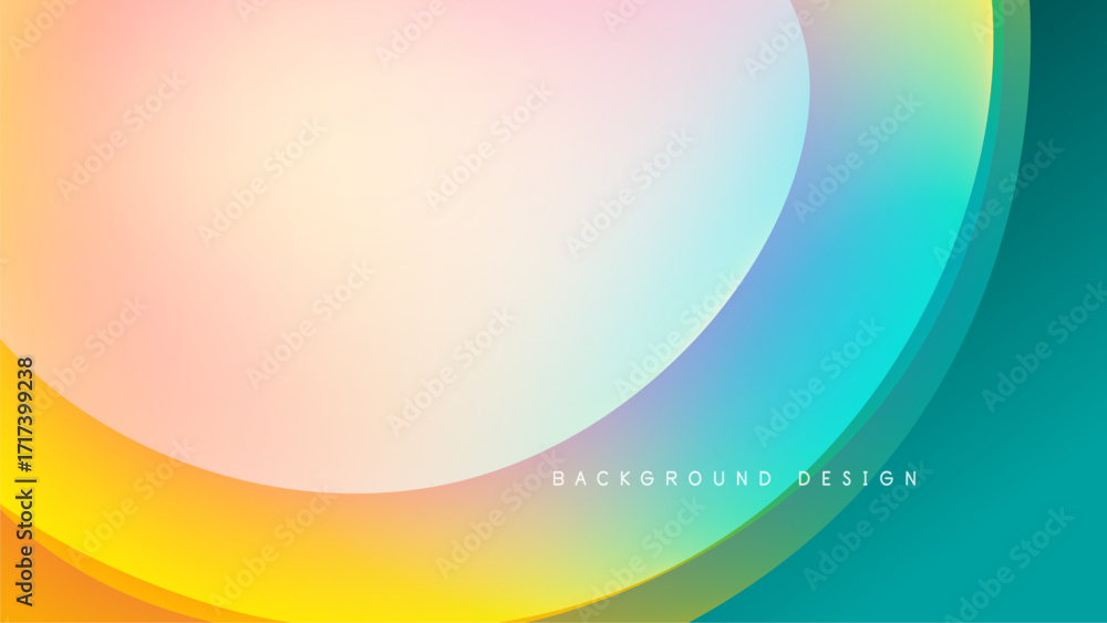 Aufkleber abstract colorful gradients blend, forming curved shapes against dark backdrop. soft hues create dyn