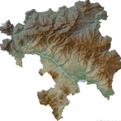 Detailed Physical Relief Map of Kosovo Shaded Relief Topography of Kosovo with Hydrology and Rivers Kosovo Landforms and Terrain 3D Render Digital