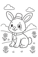 Bunny Coloring Page for Kids