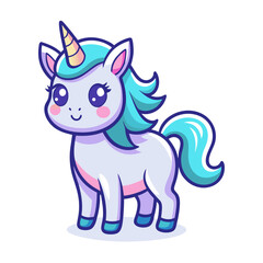 Fototapeta premium Cute Cartoon Unicorn