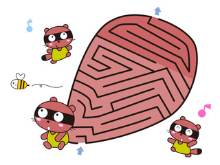 たぬきのしっぽの迷路