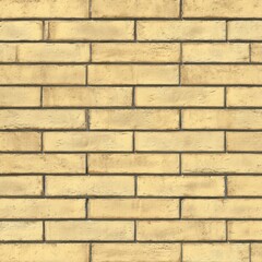 Obraz premium Yellow brick wall texture creating a seamless background pattern