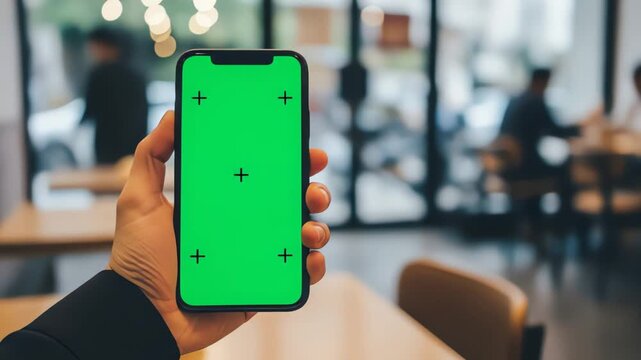 Stock Video Green Screen Smartphone Mobile Device Mockup